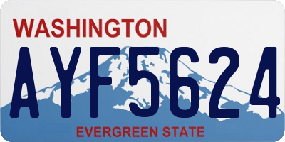 WA license plate AYF5624