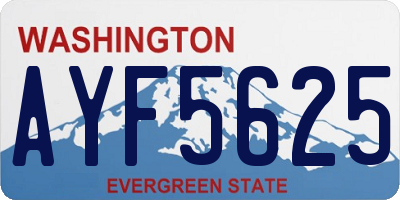 WA license plate AYF5625