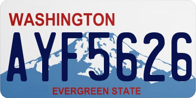 WA license plate AYF5626