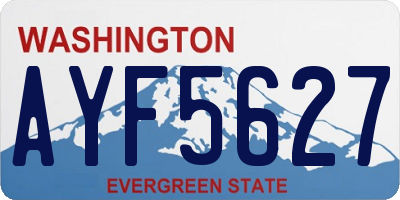 WA license plate AYF5627