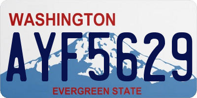 WA license plate AYF5629