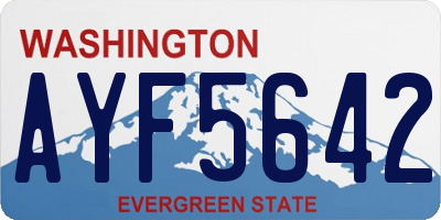 WA license plate AYF5642