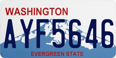WA license plate AYF5646