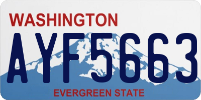 WA license plate AYF5663