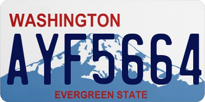 WA license plate AYF5664