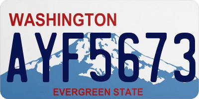 WA license plate AYF5673