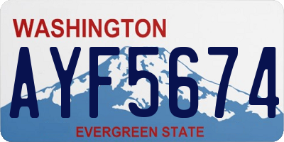 WA license plate AYF5674