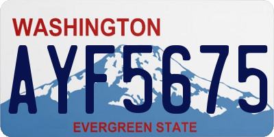 WA license plate AYF5675