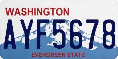 WA license plate AYF5678