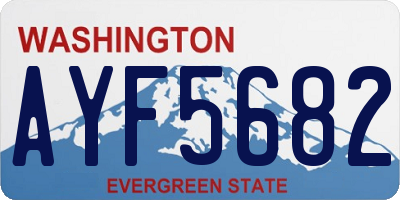 WA license plate AYF5682