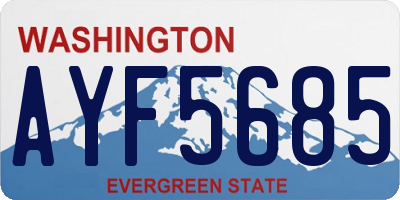 WA license plate AYF5685