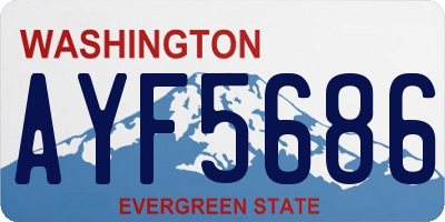 WA license plate AYF5686