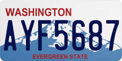 WA license plate AYF5687