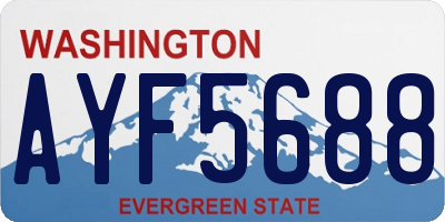 WA license plate AYF5688