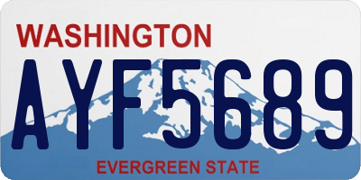 WA license plate AYF5689