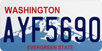 WA license plate AYF5690