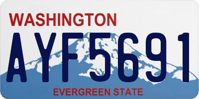 WA license plate AYF5691