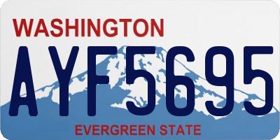 WA license plate AYF5695