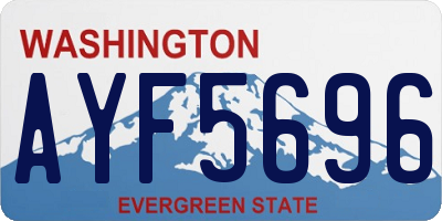 WA license plate AYF5696