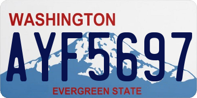 WA license plate AYF5697