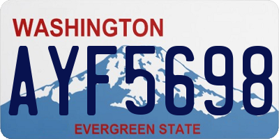 WA license plate AYF5698