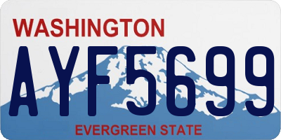 WA license plate AYF5699