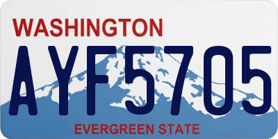 WA license plate AYF5705