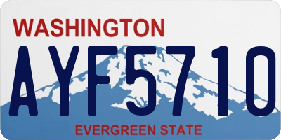 WA license plate AYF5710