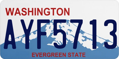 WA license plate AYF5713
