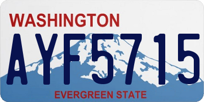 WA license plate AYF5715