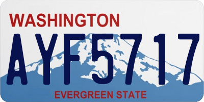 WA license plate AYF5717