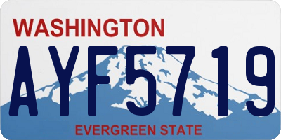 WA license plate AYF5719
