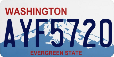 WA license plate AYF5720