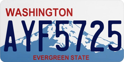 WA license plate AYF5725