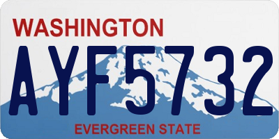 WA license plate AYF5732
