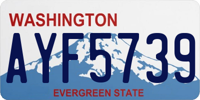 WA license plate AYF5739