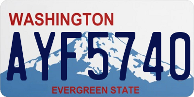 WA license plate AYF5740