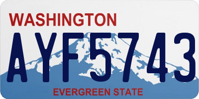 WA license plate AYF5743