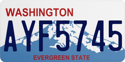 WA license plate AYF5745