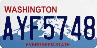 WA license plate AYF5748