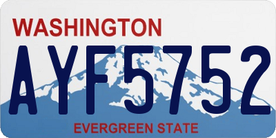 WA license plate AYF5752