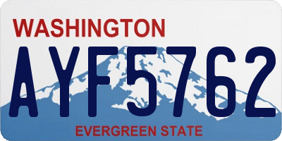 WA license plate AYF5762