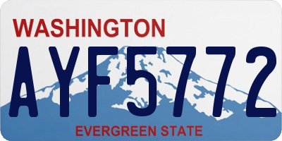WA license plate AYF5772