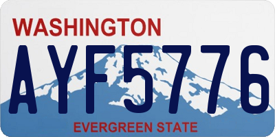 WA license plate AYF5776