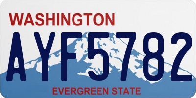 WA license plate AYF5782