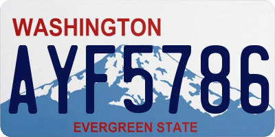 WA license plate AYF5786