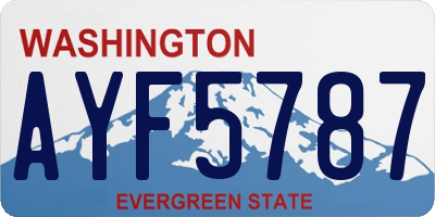 WA license plate AYF5787