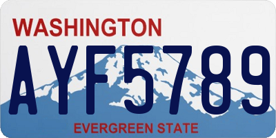 WA license plate AYF5789