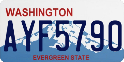 WA license plate AYF5790
