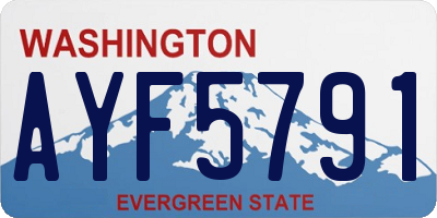WA license plate AYF5791